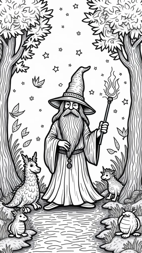 wizard coloring page